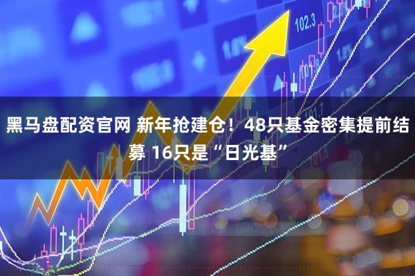 黑马盘配资官网 新年抢建仓！48只基金密集提前结募 16只是“日光基”